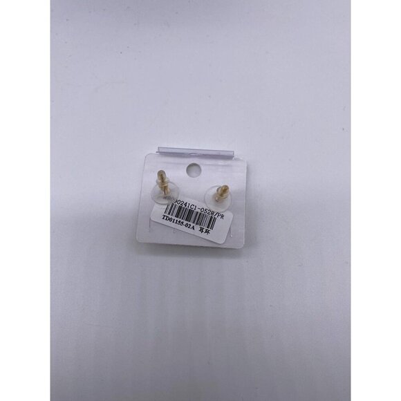 Elegant Womens Sunburst Earrings Zircon Detailing 925 Silver Post Gold Finish - Picture 4 of 8